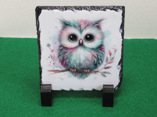 Owl Slate Coaster | Wildlife Gift | Nature Lover Coaster | Slate Tableware